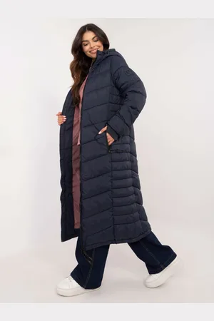 Sublevel Tmavě modrá dámská dlouhá prošívaná bunda D51160XB44540A3-navy blue