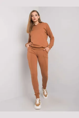 Fancy Hnědá tepláková souprava s kapucí -FA-KMPL-6860.40X-light brown