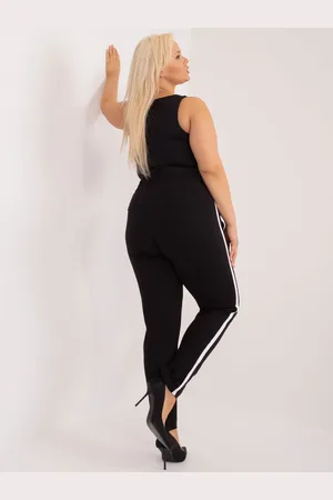 Basics from Amsterdam Černé dámské tepláky s bílým pruhem RV-DR-6643.95-black