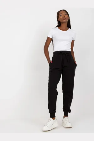 BASIC FEEL GOOD Černé stylové tepláky -B-005.11X-black