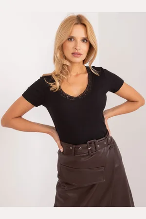 Sublevel Černé tričko s krajkou D16113Z02448B-black