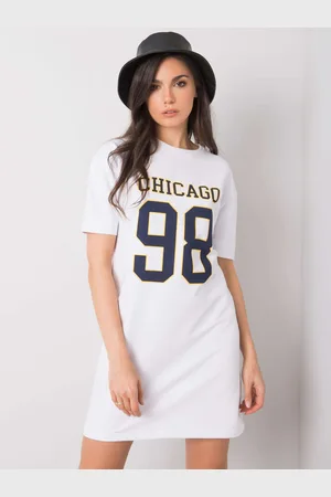 RUE PARIS Bílá dámská tunika s potiskem 98 RV-TU-6674.94-white