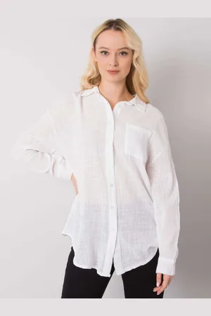 Basics from Amsterdam Bílá dámská oversize košile TW-KS-BI-26698.50-white
