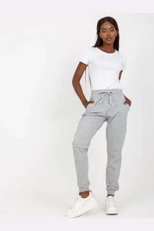BASIC FEEL GOOD Světle šedé stylové tepláky B-006.02-grey