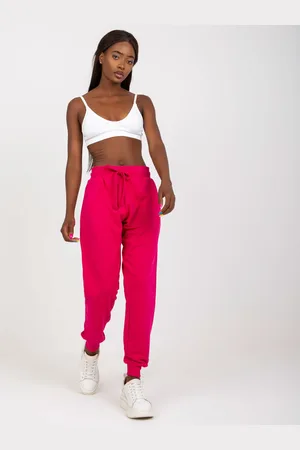 BASIC FEEL GOOD Fuchsiové stylové tepláky B-005.60-fuchsia
