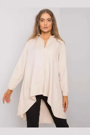 Basics from Amsterdam Béžová volná asymetrická košile EM-KS-556.17-beige