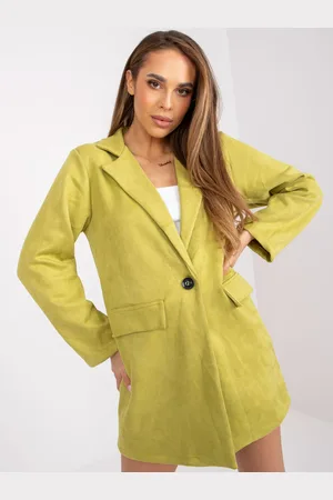 Italy Moda Světle zelené semišové sako -DHJ-MA-15286.88-light green