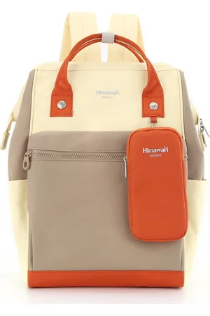 Peterson Himawari Béžově-žlutě-oranžový dámský batoh s praktickým pouzdrem 1027