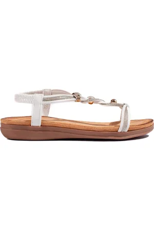 SHELOVET Nazouvací bílé dámské sandály LX-2552W
