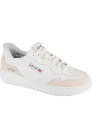 Skechers Bílé pánské kožené tenisky Sport Court 2.0 - Konor 254025-WHT