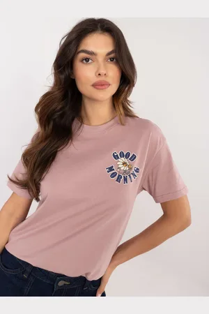 Sublevel Růžové dámské tričko s potiskem D12022AC02645F-pink
