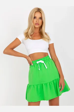 Fancy Zelená mini sukně s volánem -FA-SD-7957.47-light green