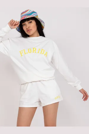 Fancy Bílá krátká souprava mikiny a šortek "Florida" -FA-KMPL-7676.32-white