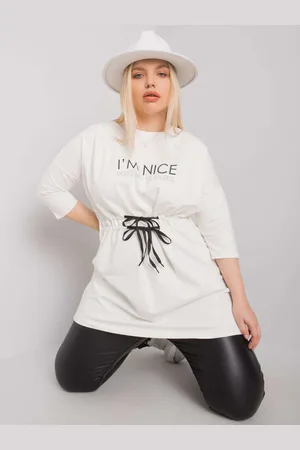 RELEVANCE Smetanová tunika I´m nice pero no te pases RV-TU-7033.84P-ecru