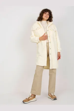 RUE PARIS Teddy košilová bunda -RV-KS-8438.00P-ecru