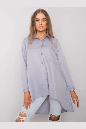Basics from Amsterdam Šedá volná asymetrická košile EM-KS-556.17-grey