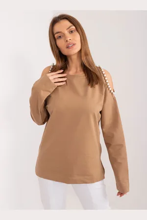 Fancy Camel tričko s perličkami FA-BZ-9198.26X-camel