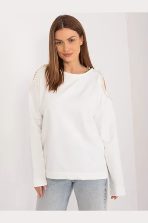 Fancy Bílé tričko s perličkami FA-BZ-9198.26X-white
