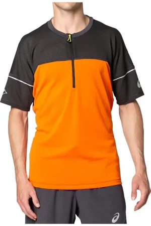 Asics Oranžovo-černé sportovní tričko Fujitrail Top Tee 2011B895-800