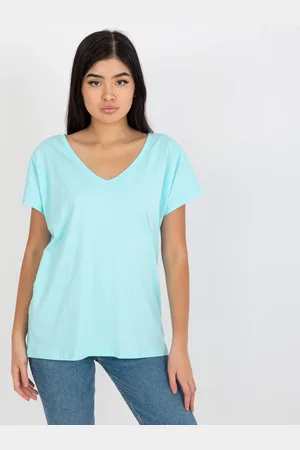 BASIC FEEL GOOD Mintové dámské tričko s krátkými rukávy RV-TS-4832.85-mint