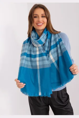 Italy Moda Šedo-modrá vzorovaná šála AT-SZ-23125-1.26-grey-blue