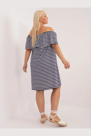Basics from Amsterdam Modro-bílé pruhované šaty Annabel RV-SK-6638.71-navy-white