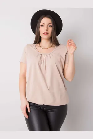 Basics from Amsterdam Béžové dámské tričko s krátkým rukávem RV-TS-6320.85P-beige