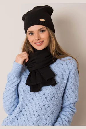 Basics from Amsterdam Dámský černý komplet šály a čepice JK-KMPL-1.14-black