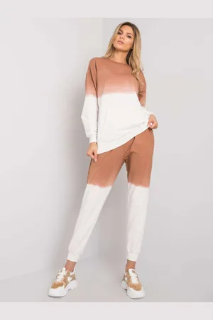 Fancy Hnědo-bílá ombré souprava Velinda FA-KMPL-7296.04P-brown-white