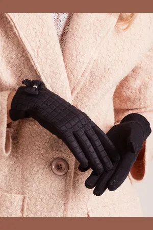 Italy Moda Dámské černé rukavice AT-RK-9502.25-black
