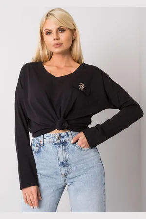 Fancy Černé dámské tričko s dlouhými rukávy FA-BZ-7384.29X-black