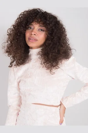 By Sally Smetanový dámský sametový crop top