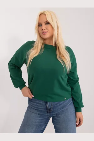 BASIC FEEL GOOD Tmavě zelená dámská basic mikina RV-BL-6317.94-green