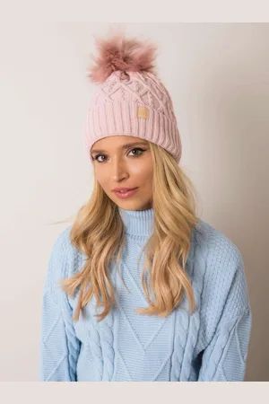 Basics from Amsterdam Růžová dámská čepice s bambulí JK-CZ-9.74-pink