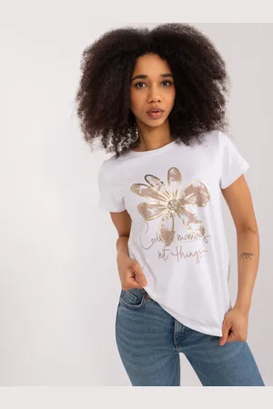 BASIC FEEL GOOD Bílé tričko s potiskem RV-BZ-9617.12-white