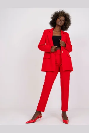 Italy Moda Červené elegantní sako -DHJ-MA-15556.22X-red