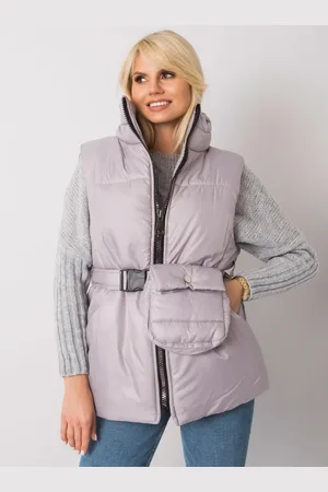 Basics from Amsterdam Šedá dámská vesta s páskem EM-KZ-611.40X-gray