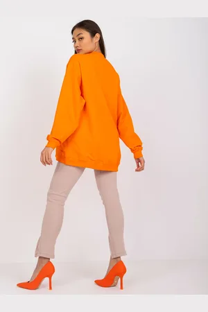 BASIC FEEL GOOD Oranžová mikina Twist se stojáčkem -RV-BL-5185.79P-orange
