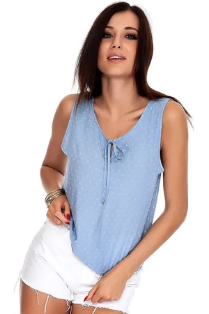 Basics from Amsterdam Světle modrá vzorovaná halenka -light blue