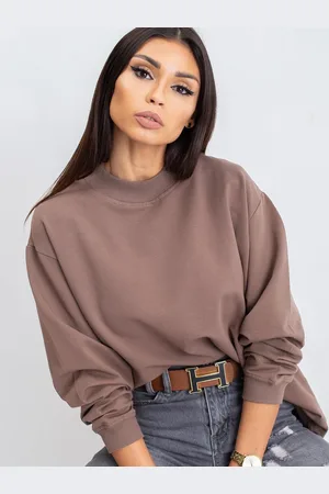 BASIC FEEL GOOD Dámská hnědá basic mikina RV-BL-5185.92P-coffee