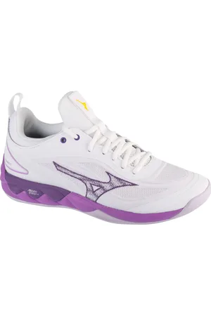 Mizuno Bílo-fialové dámské sálové tenisky Wave Luminous 3 V1GC242035