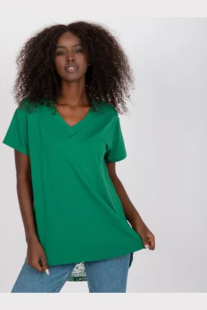 Fancy Tmavě zelená halenka s krajkovými zády -FA-BZ-7724.92P-dark green