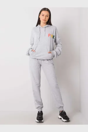 Fancy Světle šedá dámská tepláková souprava FA-KMPL-6957.24P-gray