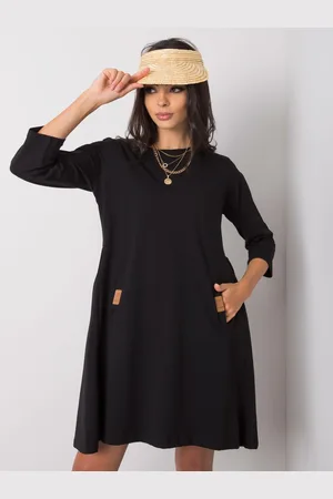 RELEVANCE Černé dámské volné šaty RV-SK-6274.36P-black