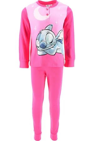 Lilo & Stitch Tmavě růžové dětské dlouhé pyžamo Stitch