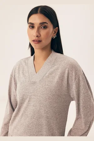 Henderson Ladies Dlouhé světle šedé dámské pyžamo s viskózou Fudge 42024 Fudge dł/r S-XL