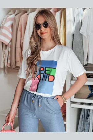 Basics from Amsterdam Bílé tričko s potiskem KINDBE RY2614