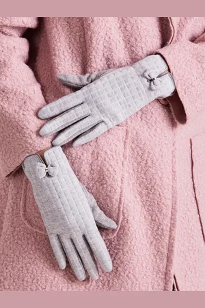 Italy Moda Dámské světle šedé rukavice AT-RK-9502.25-gray