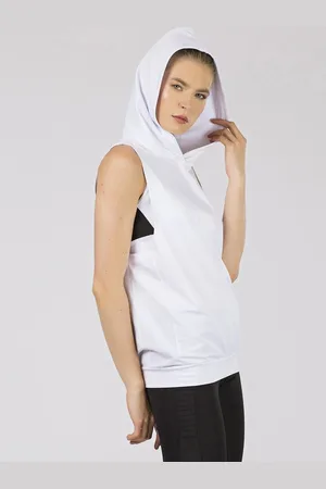 Tommy Life Dámské bílé tričko s kapucí 298-BZ-TL-97106.32-white