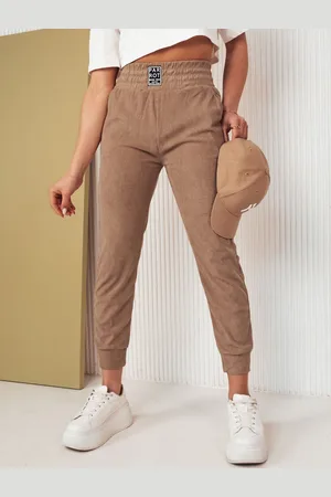 Basics from Amsterdam Camel manšestrové vypasované tepláky LORIST UY2057